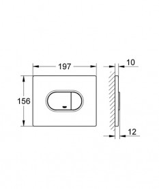 Кнопка смыва для унитаза Grohe Arena Cosmopolitan двойной смыв пластик белый альпийский 38858SH0
