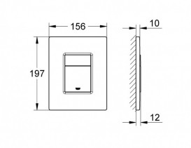 Кнопка змиву для унітазу Grohe Even подвійний змив пластик чорний матовий 38966KF0