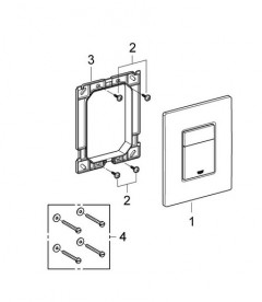 Кнопка змиву для унітазу Grohe Even пластик хром 38966000