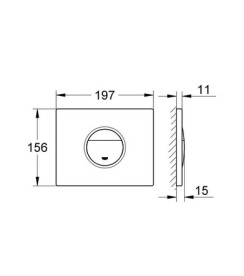 Кнопка смыва для унитаза Grohe Nova Cosmopolitan пластик альпин-белый 38765SH0