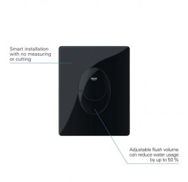 Кнопка змиву для унітазу Grohe Skate Air вертикальна пластик чорний глянець 38505KV0