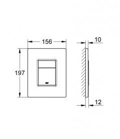 Кнопка смыва для унитаза Grohe Skate Cosmopolitan пластик черный матовый 38732KF0