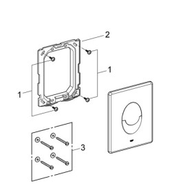 Кнопка змиву для унітазу Grohe Start вертикальна пластик хром 38964000