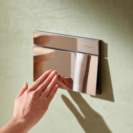 Кнопка смыва для унитаза Hansgrohe iFrame Element E  двойной смыв металл хром 66003000