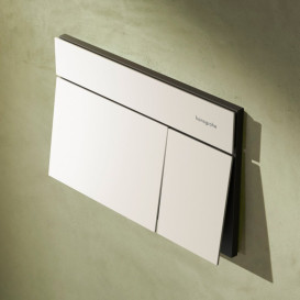 Кнопка смыва для унитаза Hansgrohe iFrame Element E двойной смыв металл белый матовый 66003700