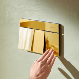 Кнопка змиву для унітазу Hansgrohe iFrame Element E подвійний змив метал золото 66003990