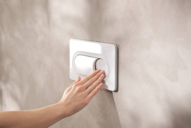 Кнопка смыва для унитаза Hansgrohe iFrame Original S двойной смыв пластик белый глянец 66002450