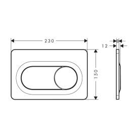 Кнопка смыва для унитаза Hansgrohe iFrame Original S двойной смыв пластик белый глянец 66002450