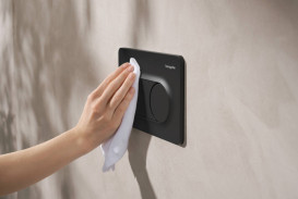 Кнопка змиву для унітазу Hansgrohe iFrame Original S подвійний змив пластик чорний матовий 66002670