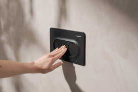 Кнопка змиву для унітазу Hansgrohe iFrame Original S подвійний змив пластик чорний матовий 66002670