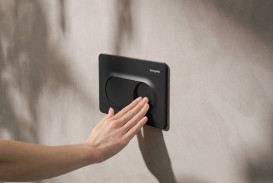 Кнопка змиву для унітазу Hansgrohe iFrame Original S подвійний змив пластик чорний матовий 66002670