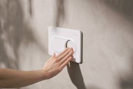 Кнопка смыва для унитаза Hansgrohe iFrame Original S двойной смыв пластик белый матовый 66002700