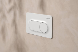 Кнопка смыва для унитаза Hansgrohe iFrame Original S двойной смыв пластик белый матовый 66002700