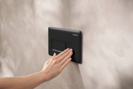 Кнопка змиву для унітазу Hansgrohe iFrame Original Q подвійний змив пластик чорний матовий 66001670