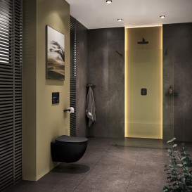 Кнопка змиву для унітазу Ravak Chrome вбудована нержавіюча сталь чорний X01797