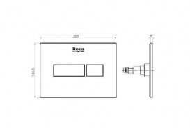 Кнопка смыва для унитаза Roca Duplo Nova PL NV1 пластик белый глянцевый A890220200