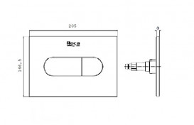 Кнопка змиву для унітазу Roca Duplo Nova PL NV2 пластик хром глянсовий A890222201