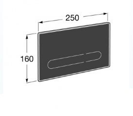 Кнопка змиву для унітазу Roca EP1 електронна з безконтактним змивом скло чорний A890102008