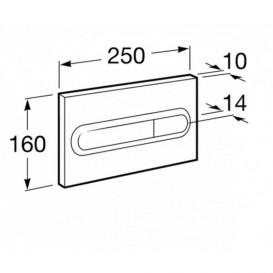 Кнопка смыва для унитаза Roca PL1 двойной смыв пластик белый A890095000
