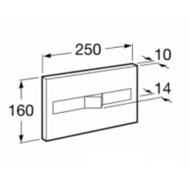 Кнопка змиву для унітазу Roca PL2 подвійний змив пластик білий A890096100