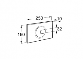 Кнопка смыва для унитаза Roca PL4 двойной смыв пластик хром A890098001