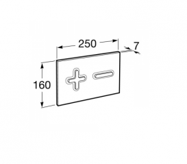 Кнопка змиву для унітазу Roca PL6 подвійний змив пластик хром A890085001
