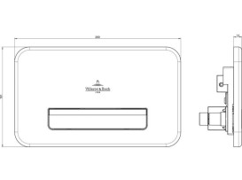 Кнопка змиву для унітазу Villeroy & Boch ViConnect 200G ProActive+ з підсвічуванням нержавіюча сталь 922311LC
