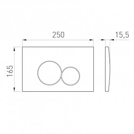 Кнопка змиву для унітазу Volle Viso Evo пластик білий глянець 222124
