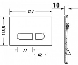 Кнопка смыва Duravit DuraSystem A1 пластик белый WD5001011000