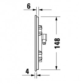 Кнопка смыва Duravit DuraSystem A2 бесконтактная белое стекло белый WD5003012000