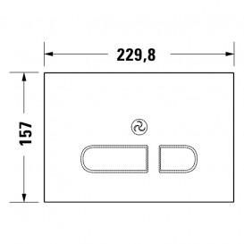 Кнопка смыва Duravit DuraSystem A2 бесконтактная белое стекло белый WD5003012000