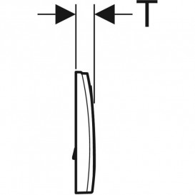 Кнопка смыва Geberit Delta15 смыв/стоп пластик хром матовый 115.109.46.1