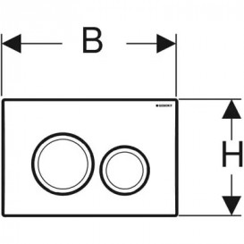 Кнопка змиву Geberit Delta20 подвійний змив пластик білий альпійський 115.127.11.1
