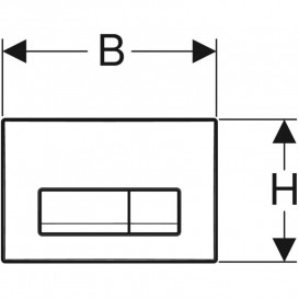 Кнопка змиву Geberit Delta50 подвійний змив пластик хром глянсовий 115.119.21.1