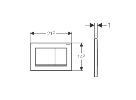 Кнопка смыва Geberit Omega 30 двойной смыв пластик белый 115.080.11.1