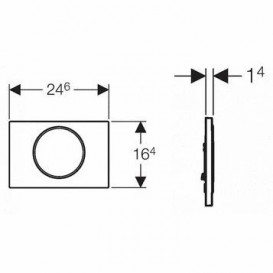 Кнопка змиву Geberit Sigma 10 живлення від батарейок подвійний змив нержавіюча сталь матова 115.908.SN.6