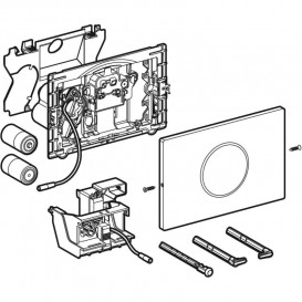 Кнопка змиву Geberit Sigma 10 живлення від батарейок подвійний змив нержавіюча сталь матова 115.909.SN.6