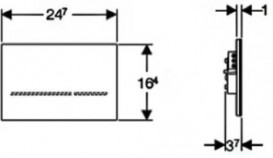 Кнопка змиву Geberit Sigma 80 безконтактне живлення від мережі подвійний змив скло чорний 116.090.SG.6