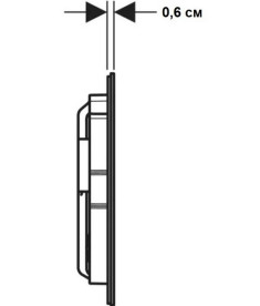 Кнопка смыва Geberit Sigma40 Round двойной смыв стекло белый 115.628.SI.1