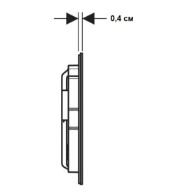 Кнопка смыва Geberit Sigma40 Square двойной смыв нержавеющая сталь черный матовый 115.629.14.1