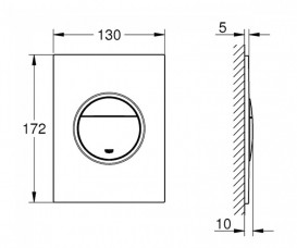 Кнопка змиву Grohe Nova Cosmopolitan S графіт твердий браш 37601AL0