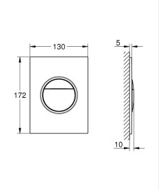 Кнопка смыва Grohe Nova Cosmopolitan S пластик холодный рассвет матовый 37601GN0