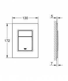 Кнопка змиву Grohe Skate Cosmopolitan S теплий захід 37535DA0