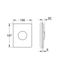 Кнопка смыва Grohe Skate нержавеющая сталь 38445SD0