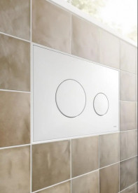 Кнопка смыва TECE TECEloop 2.0 двойная пластик белый матовый 9240926