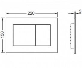 Кнопка смыва TECE TECEnow пластик черный матовый 9240407