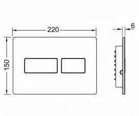 Кнопка смыва TECE TECEsolid двойная нержавеющая сталь 9240430