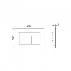Кнопка смыва TECE TECEvelvet двойная пластик каменно-серый 9240734
