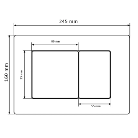 Кнопка смыва VBI ELBA X двойной смыв сталь золотой матовый VBI-030106