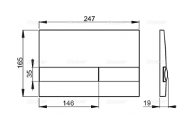 Кнопка управления AlcaPlast для скрытых систем инсталляции белый M1720